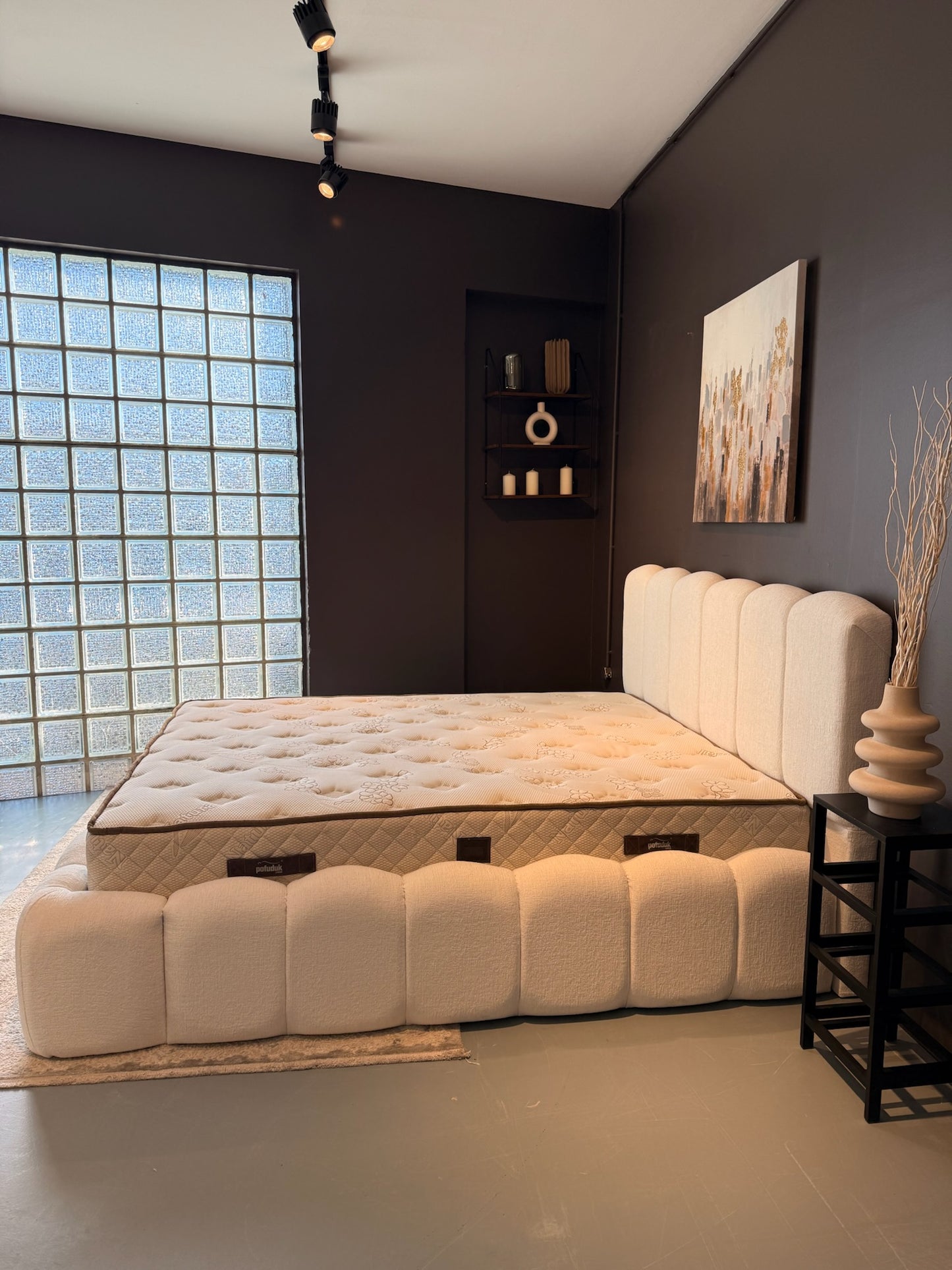 LIT COFFRE ALYA BLANC CHENILLE