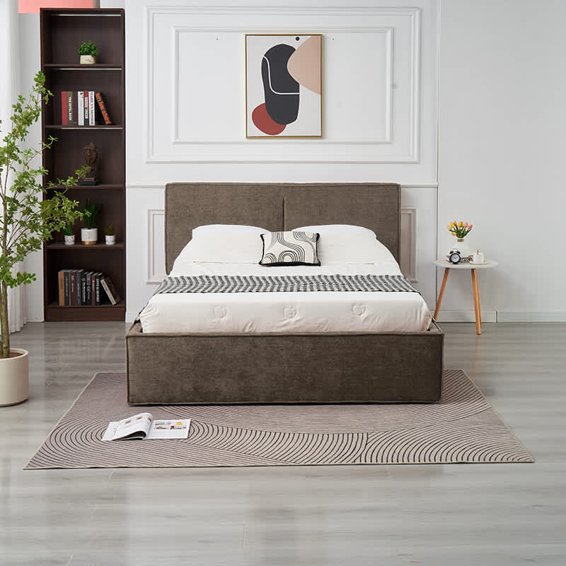 Lit Coffre Olivia Moka – Tissu Chenille