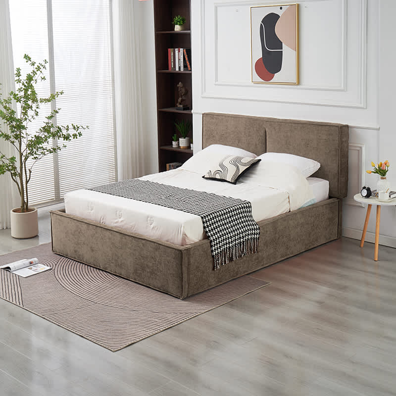 Lit Coffre Olivia Moka – Tissu Chenille
