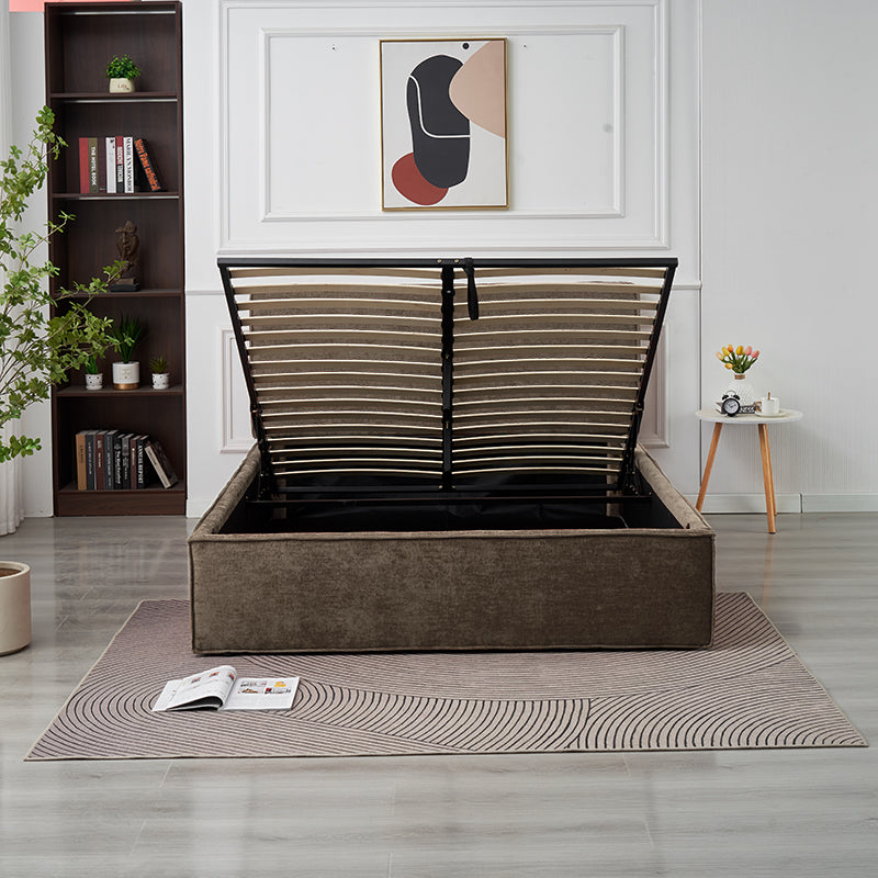 Lit Coffre Olivia Moka – Tissu Chenille