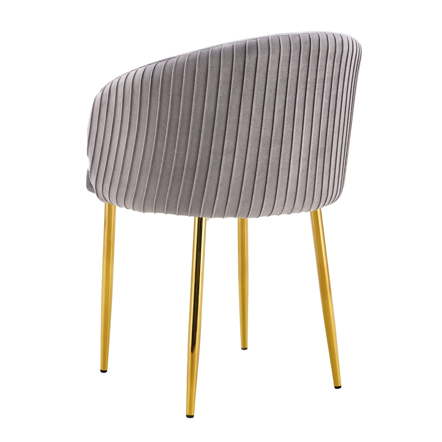 CHAISE AVEC ACCOUDOIR CARLITA GRIS PIED GOLD