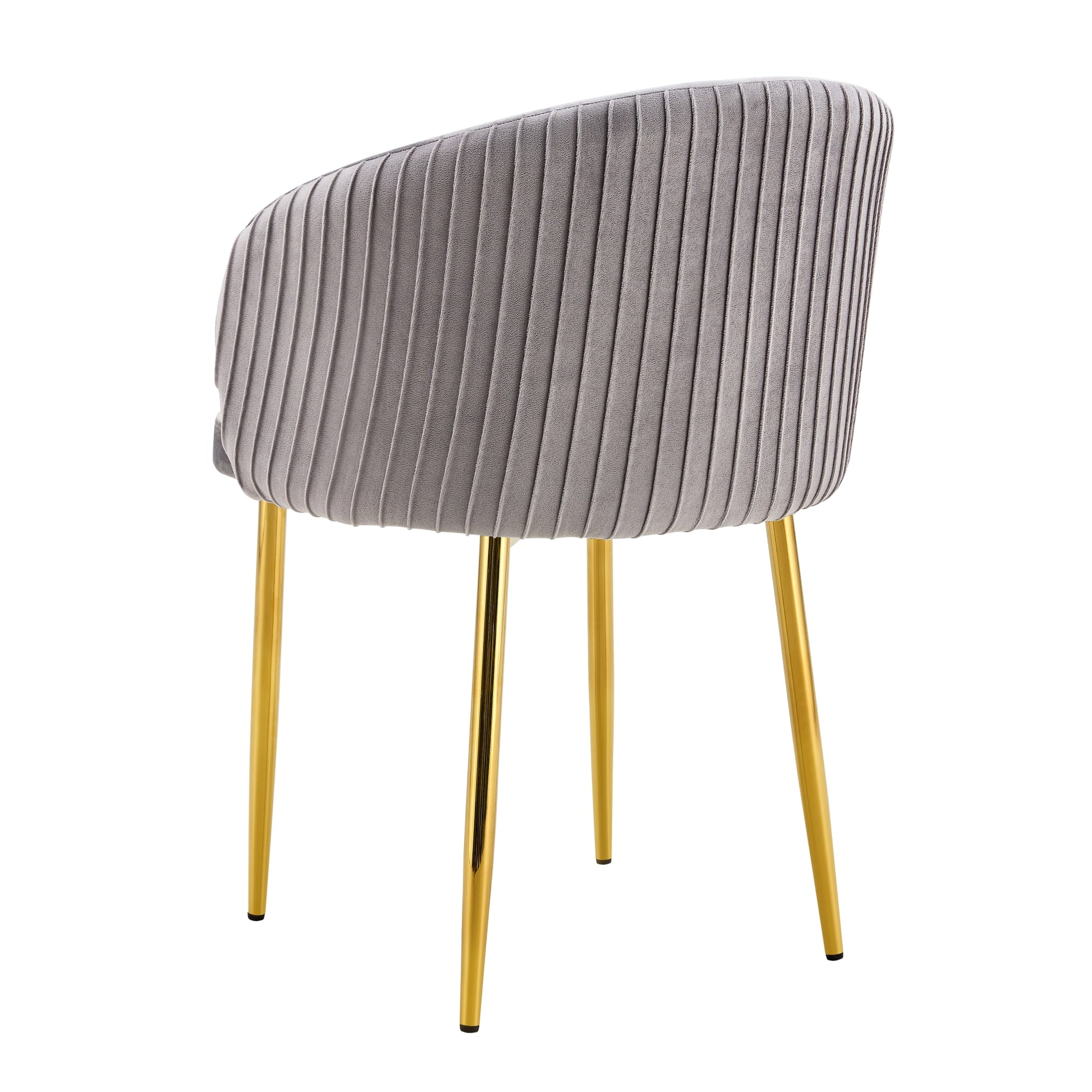 CHAISE AVEC ACCOUDOIR CARLITA GRIS PIED GOLD