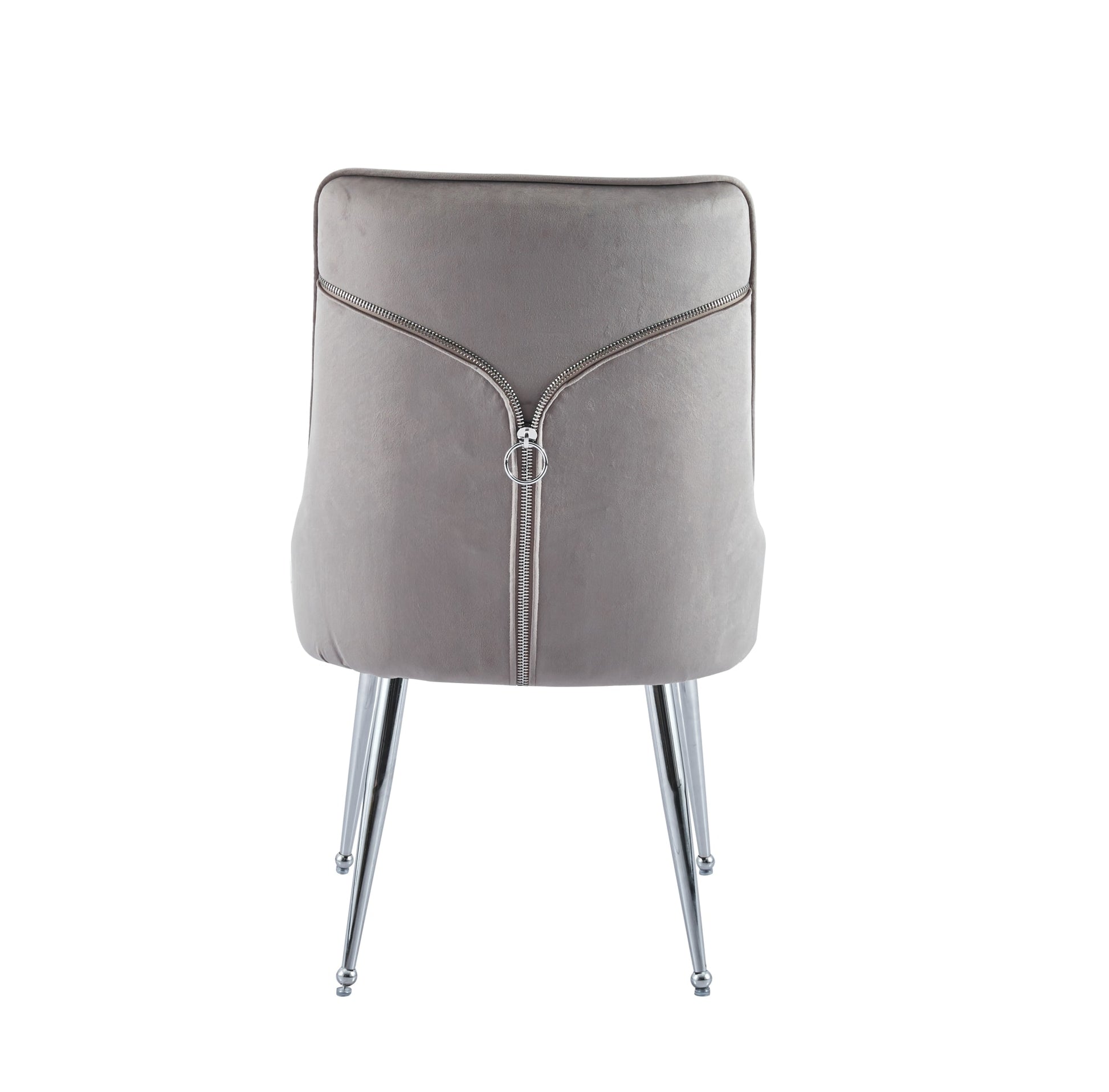 CHAISE ZIP CHROME VELOURS MOKA