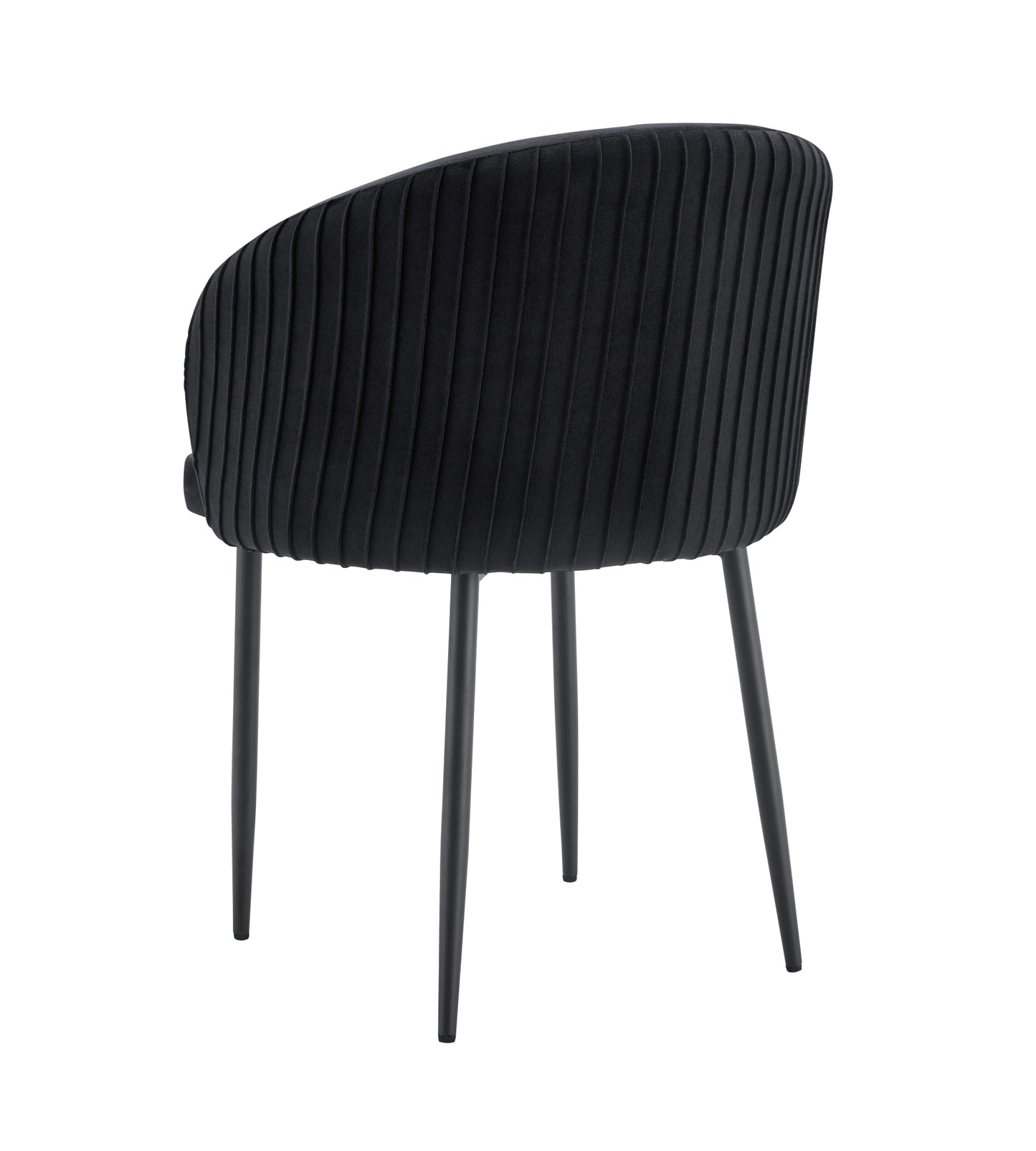 CHAISE AVEC ACCOUDOIR CARLITA NOIR PIED METAL NOIR