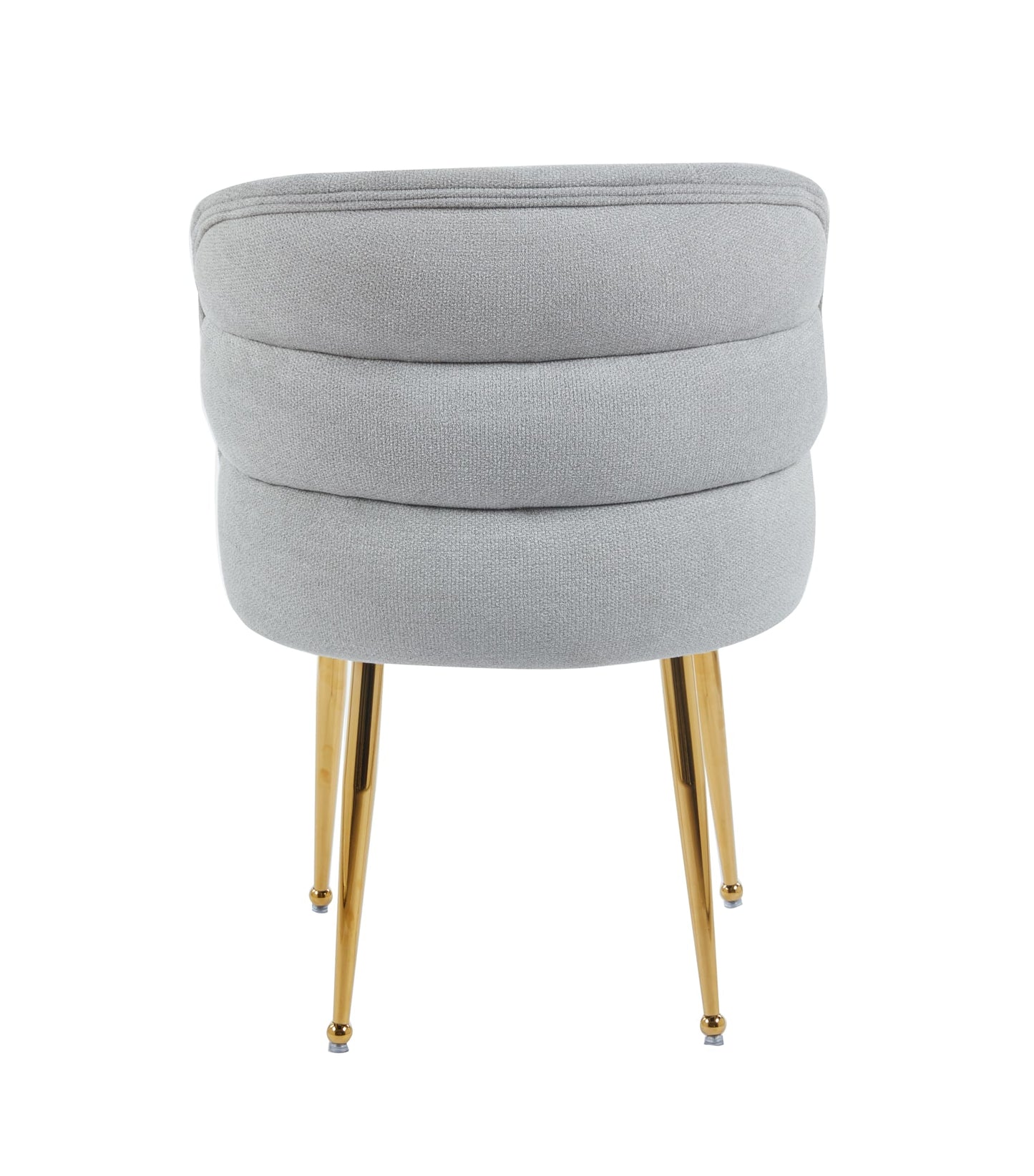 CHAISE SACHA PIEDS GOLD ASSISE GRIS TISSU EFFET LIN
