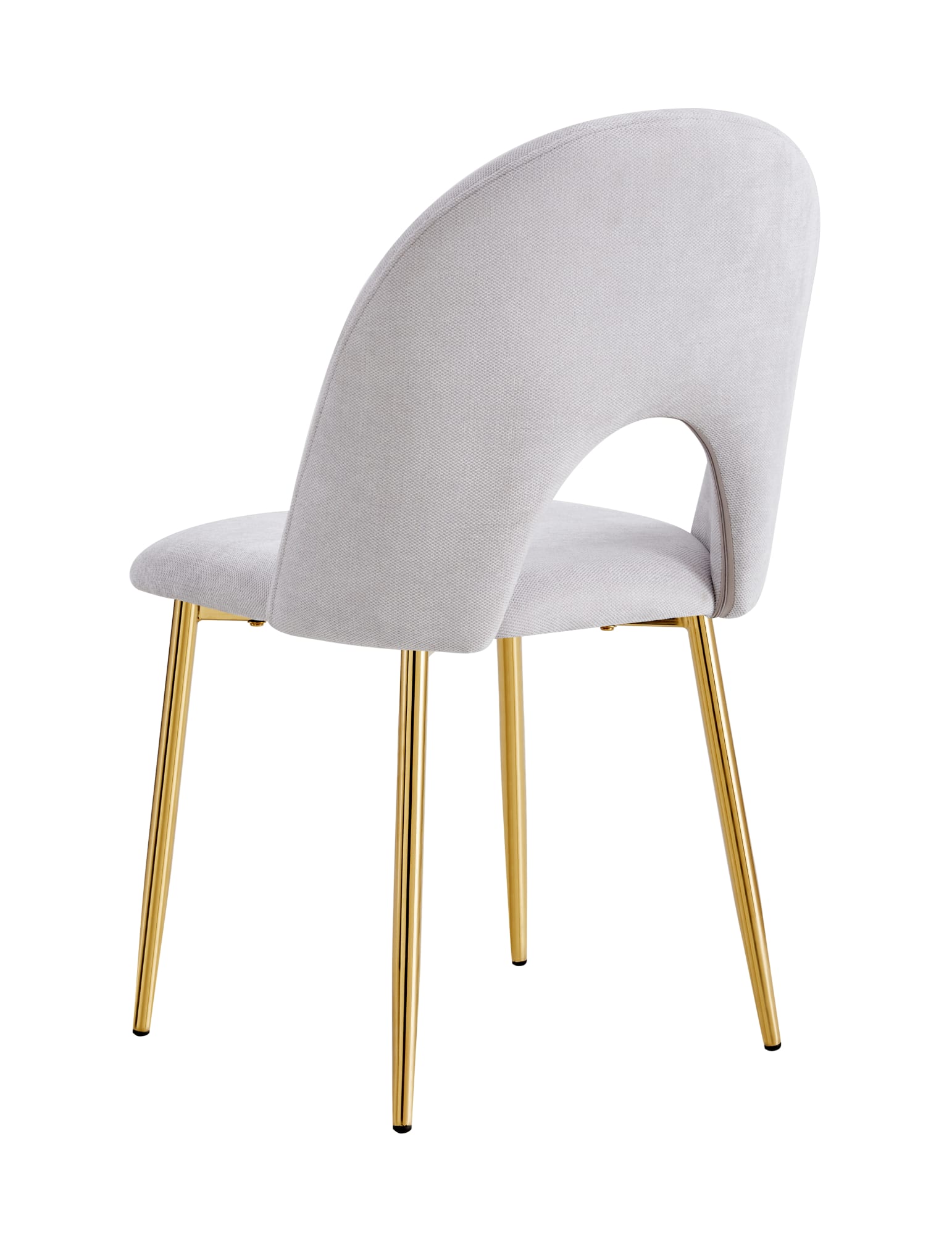 CHAISE TEDDY CHENILLE LIGHT GREY PIED GOLD