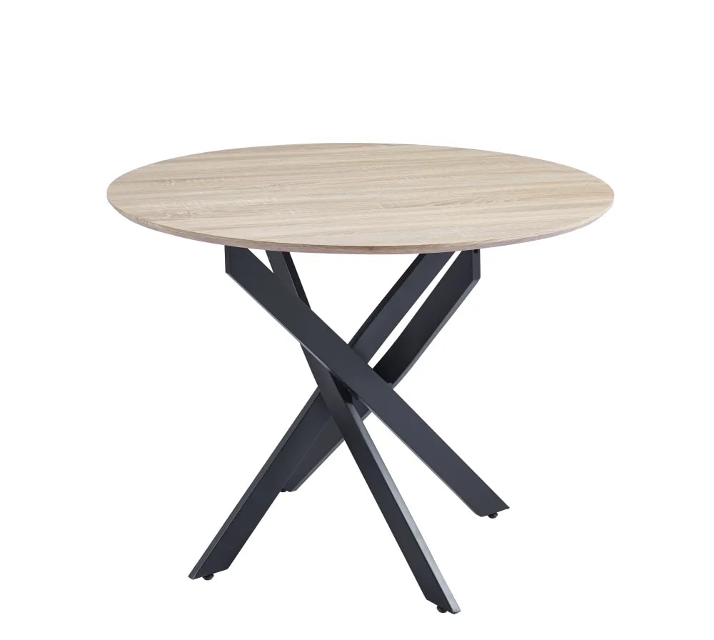 Table à manger en bois JESSICA pieds métal noir