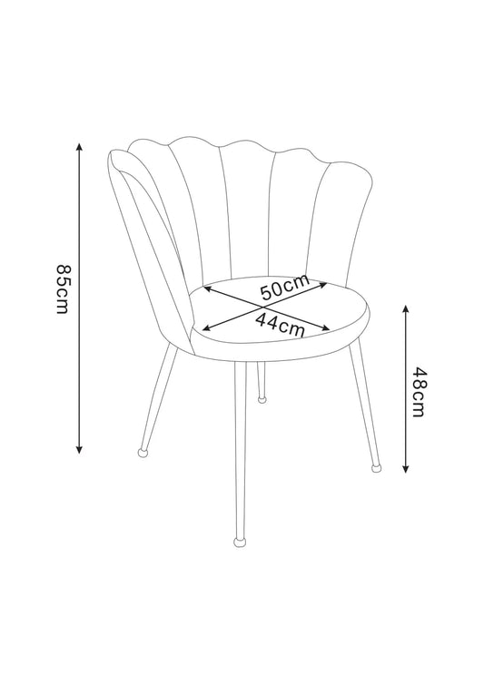 CHAISE NYMPHEA CHROME VELOURS BEIGE