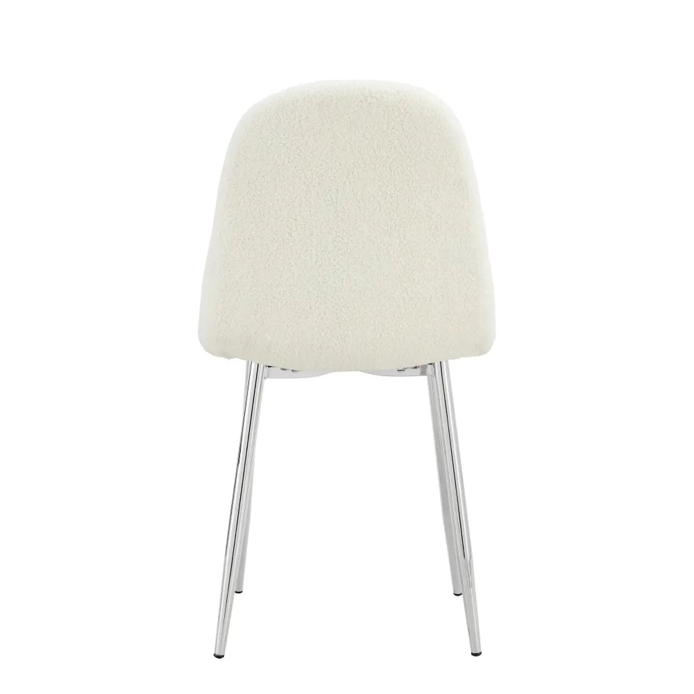 CHAISE SCANDINAVE CHROME DOUDOU