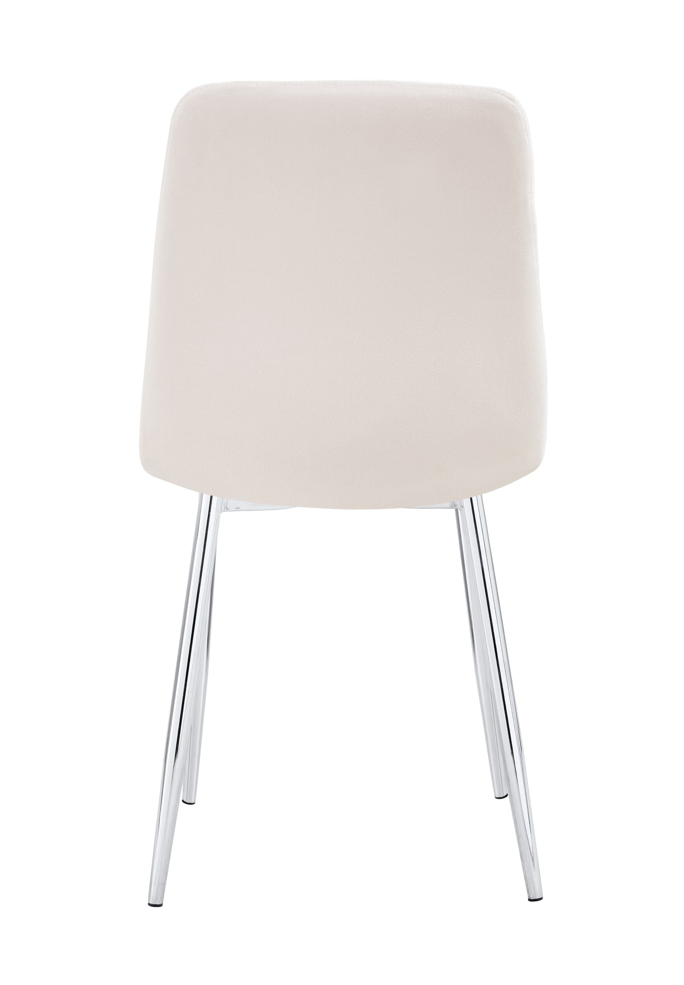 CHAISE ELISA PIED CHROME VELOURS BEIGE