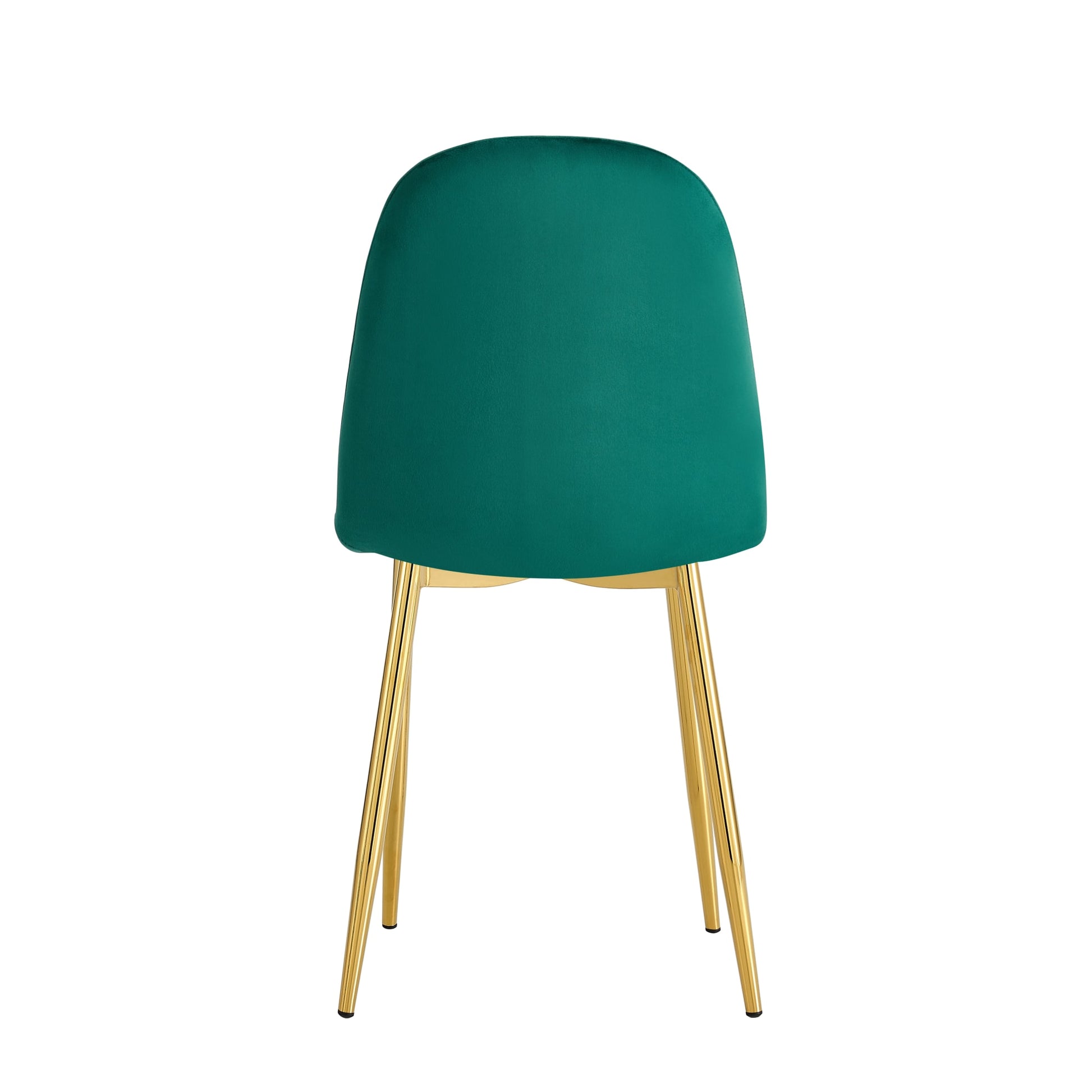 CHAISE SCANDINAVE GOLD VELOURS VERT CANARD