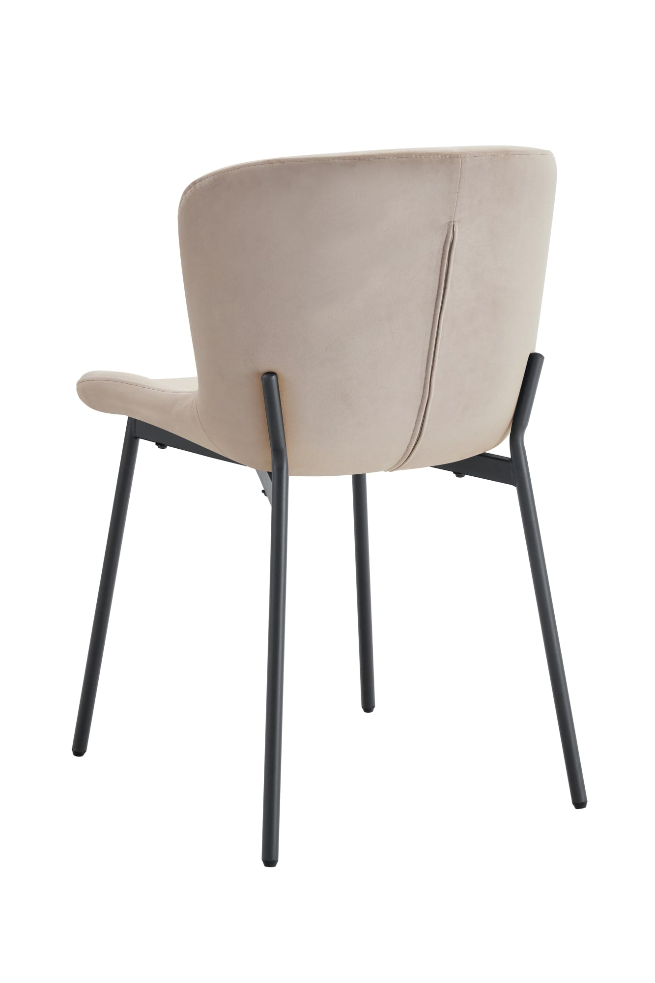 CHAISE HAILEY PIED METAL NOIR ASSISE MOKA
