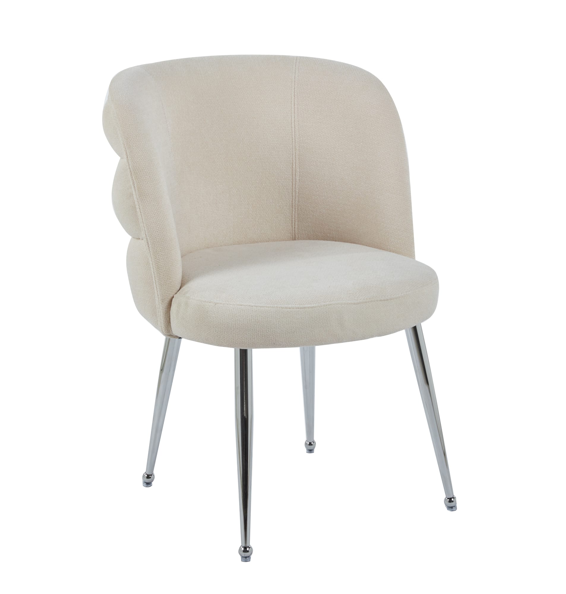 CHAISE SACHA PIEDS CHROME ASSISE ANTHRACITE TISSU EFFET LIN