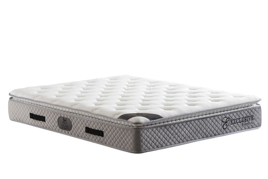 Matelas San Martino Exclusif Ressorts Gris – 32 cm avec Surmatelas Intégré