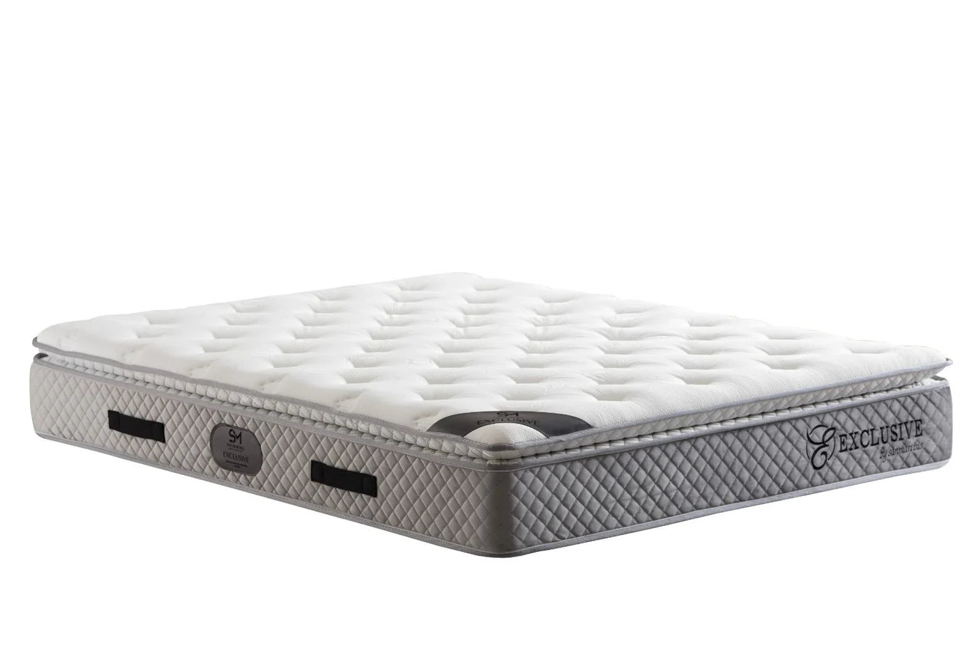 Matelas San Martino Exclusif Ressorts Gris - 32 cm avec surmatelas Intégré