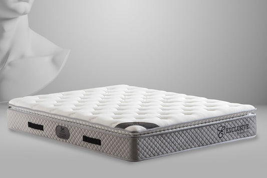 Matelas San Martino Exclusif Ressorts Gris – 32 cm avec Surmatelas Intégré