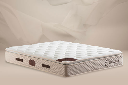 Matelas San Martino Exclusif Ressorts Beige – 32 cm avec Surmatelas Intégré
