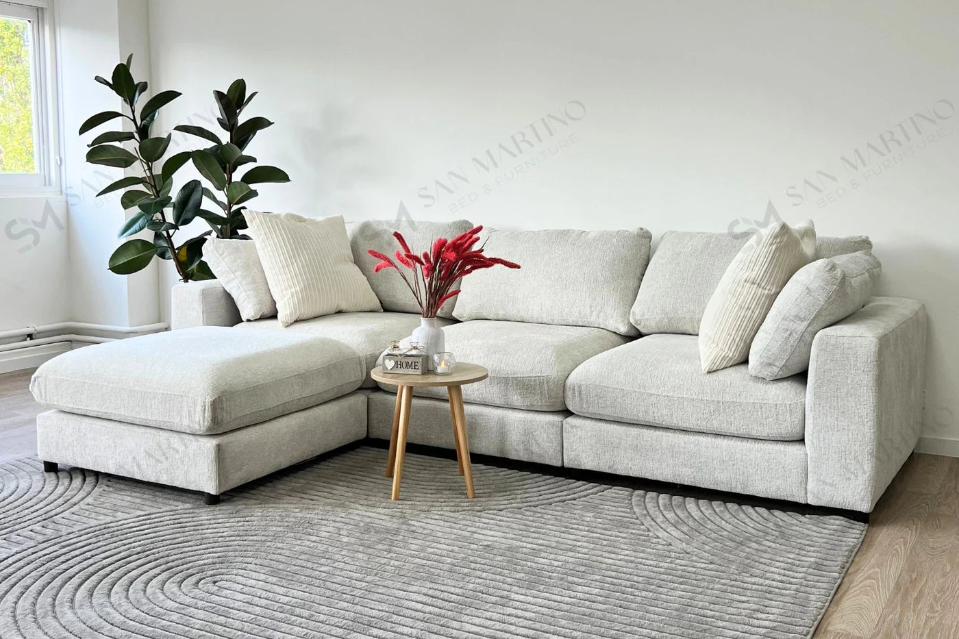 Canapé modulable Julia 3+1 en Chenille