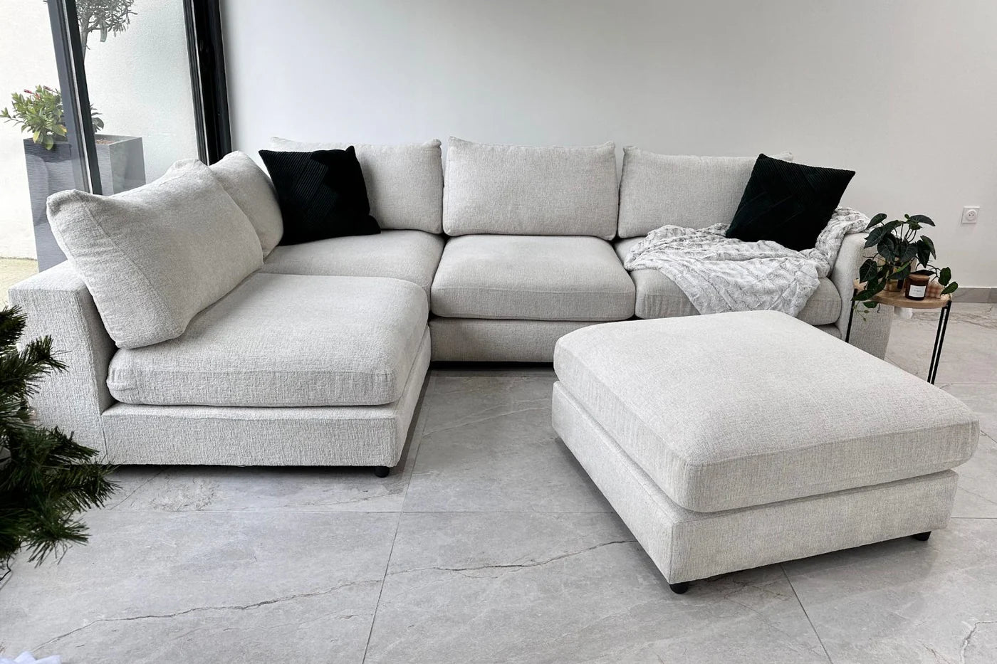 Canapé modulable Julia 4+1 en Chenille