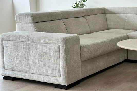 Canapé KAROLA convertible en tissu marbella Beige