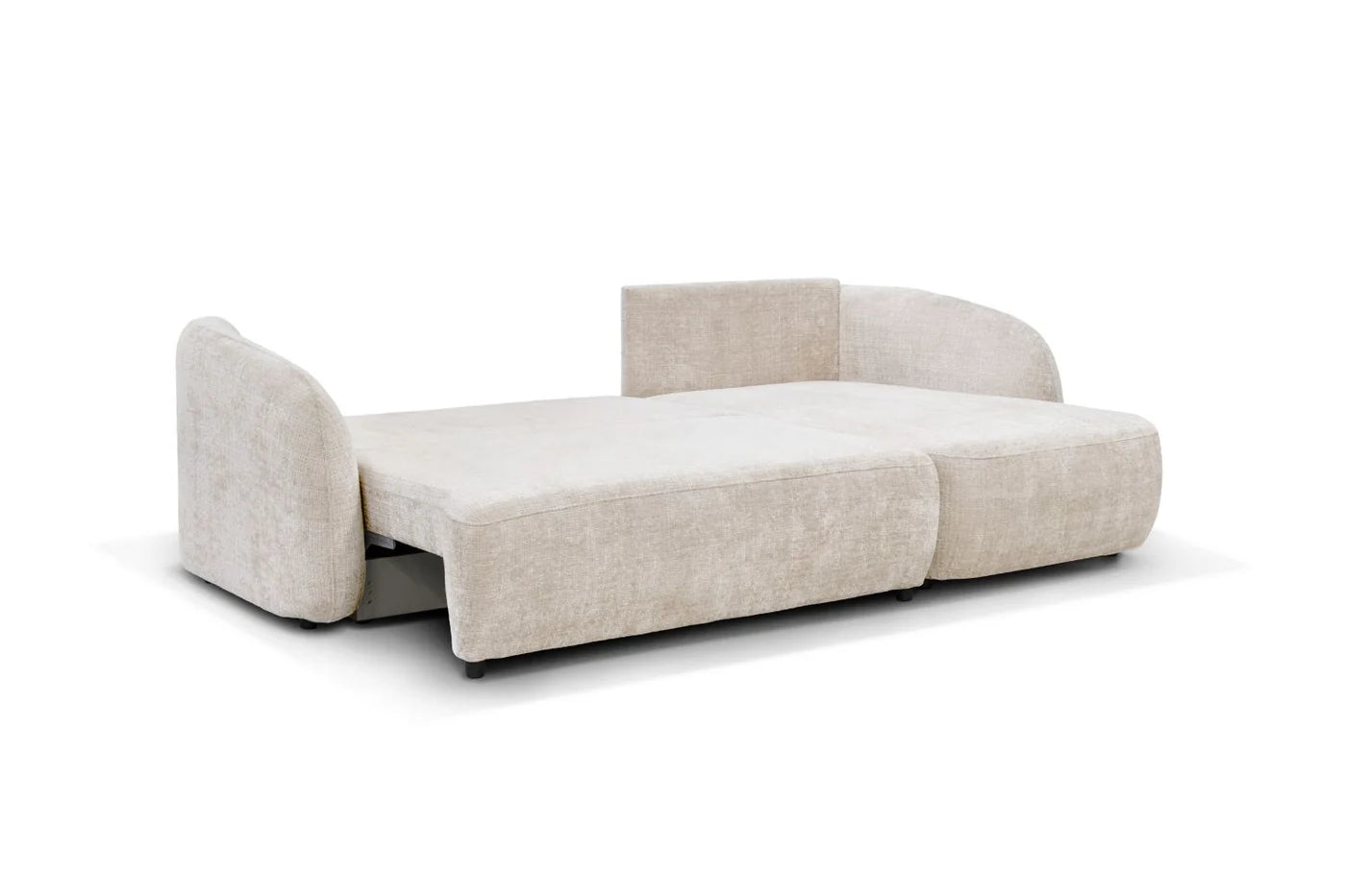 Canapé convertible PORTO en tissu marbella blanc cassé