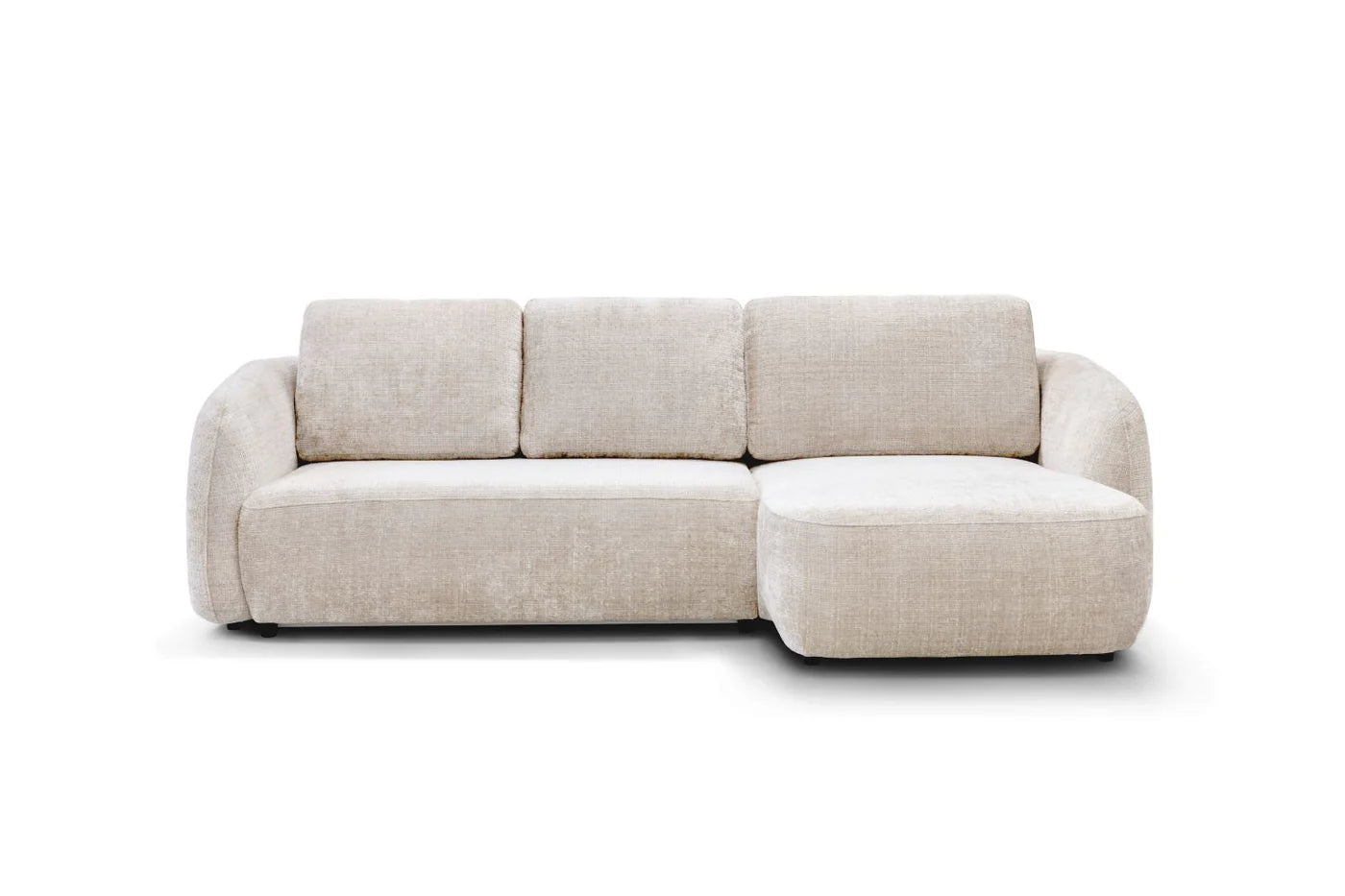 Canapé convertible PORTO en tissu marbella blanc cassé