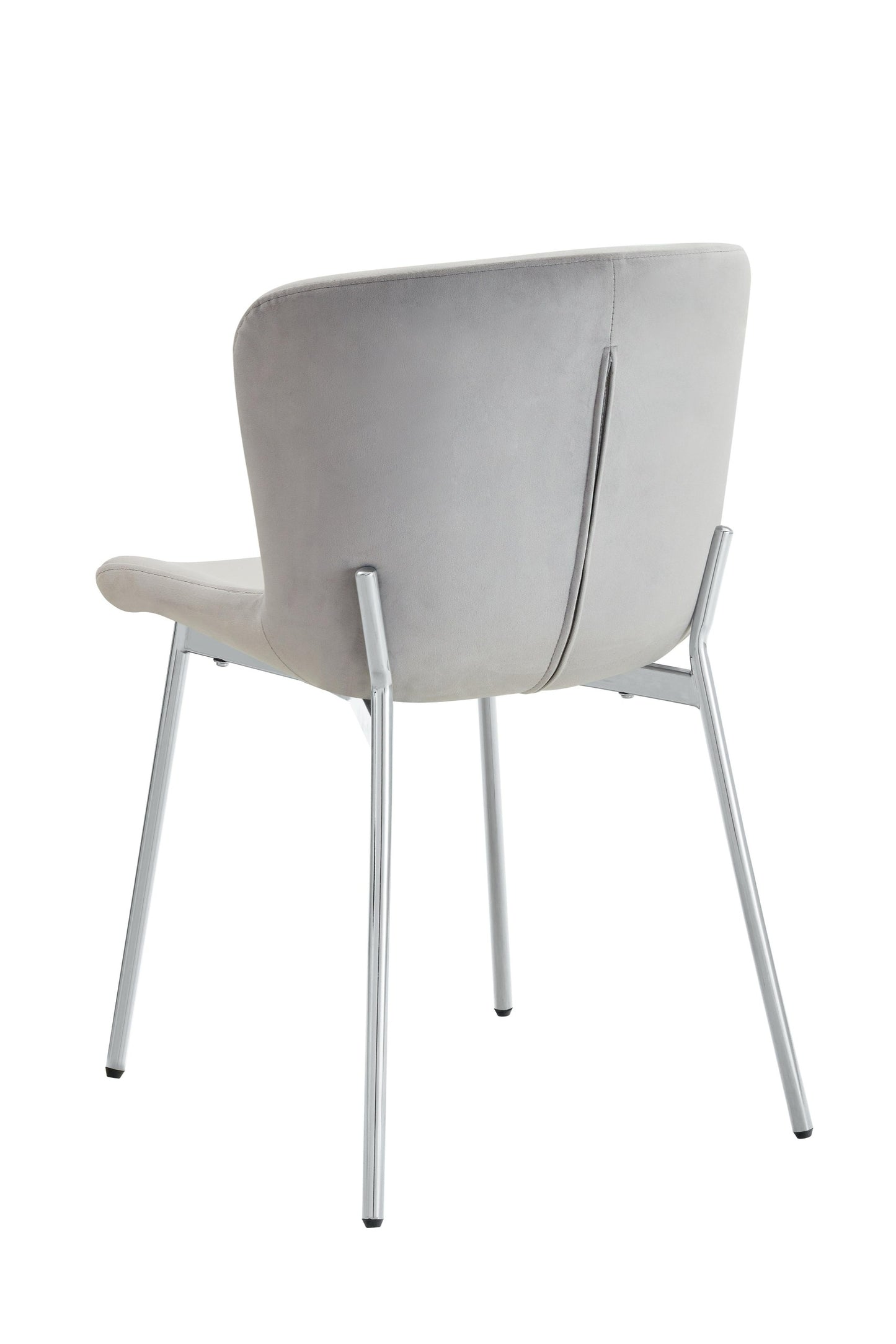 Chaise "Hailey" Gris Pied Chrome (Gris, Écru, Moka, Noir)