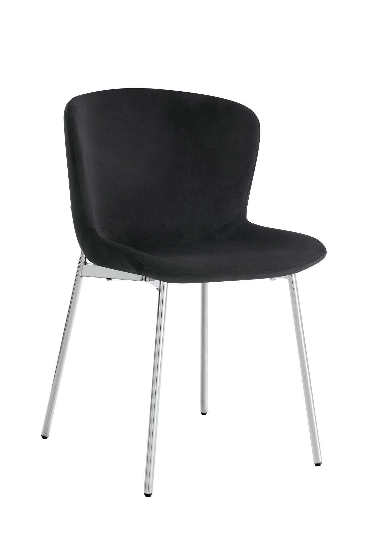 Chaise "Hailey" Gris Pied Chrome (Gris, Écru, Moka, Noir)