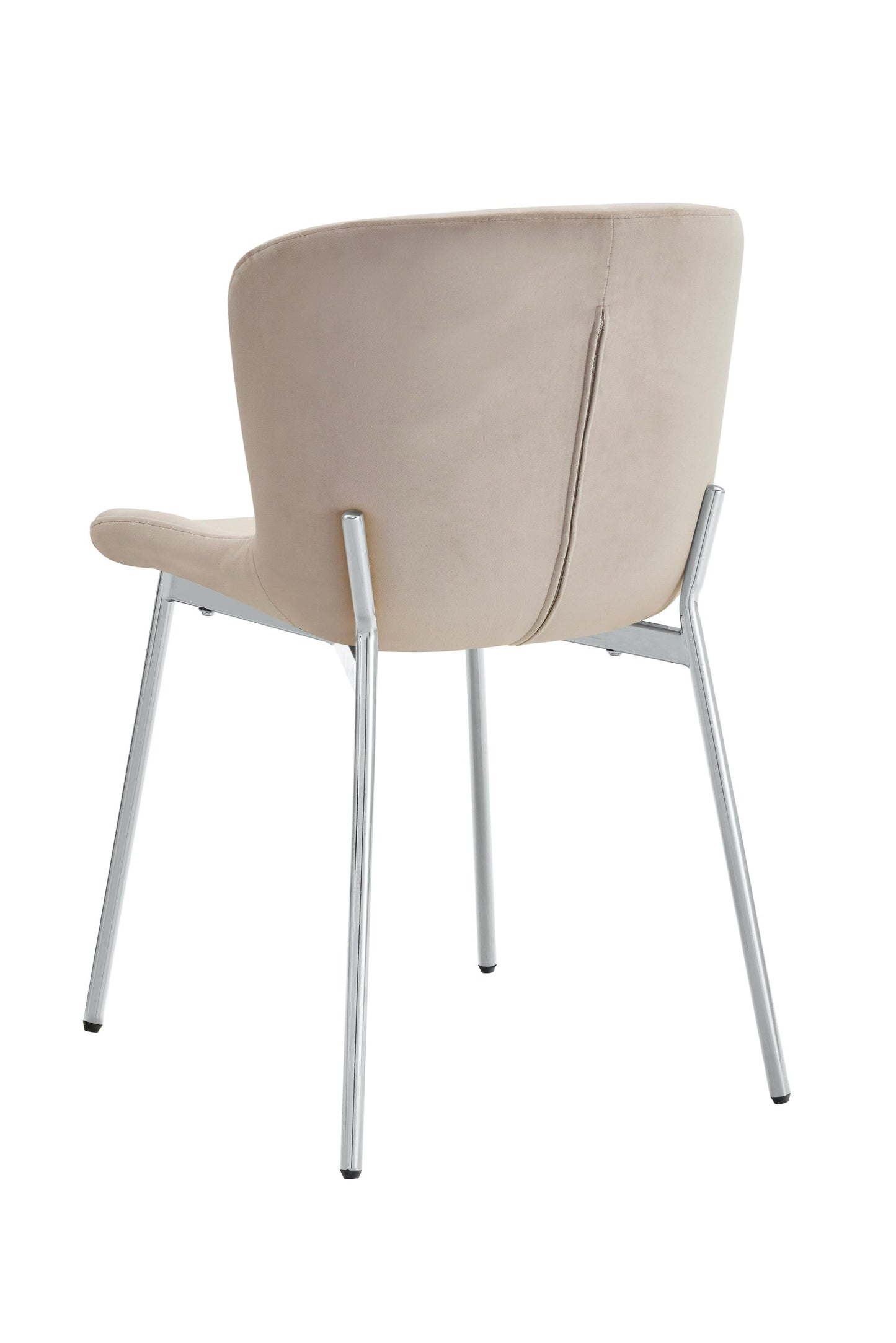 Chaise "Hailey" Gris Pied Chrome (Gris, Écru, Moka, Noir)