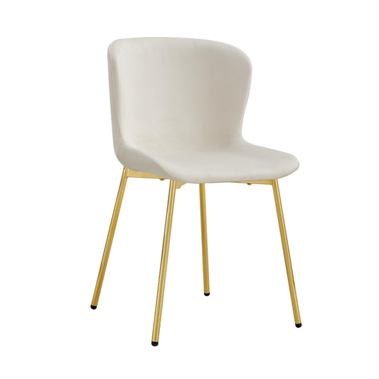Chaise "Hailey" Noir Pied Gold (Noir, Gris, Moka, Écru)
