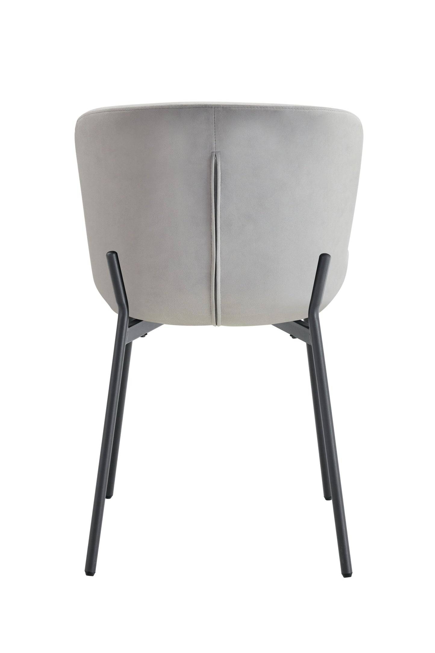 Chaise "Hailey" Écru Pied Métal Noir (Écru, Gris, Moka, Noir)