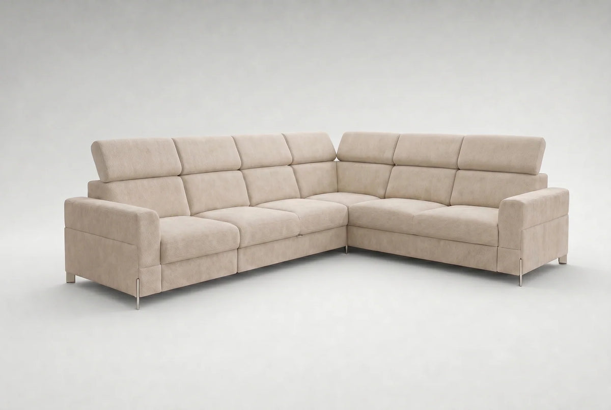 MARC — Canapé d'angle, tissu chenille