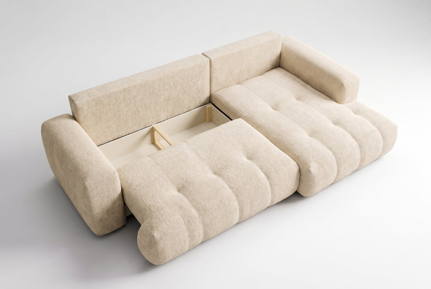 Canapé d'angle YUKI – Tissu Chenille