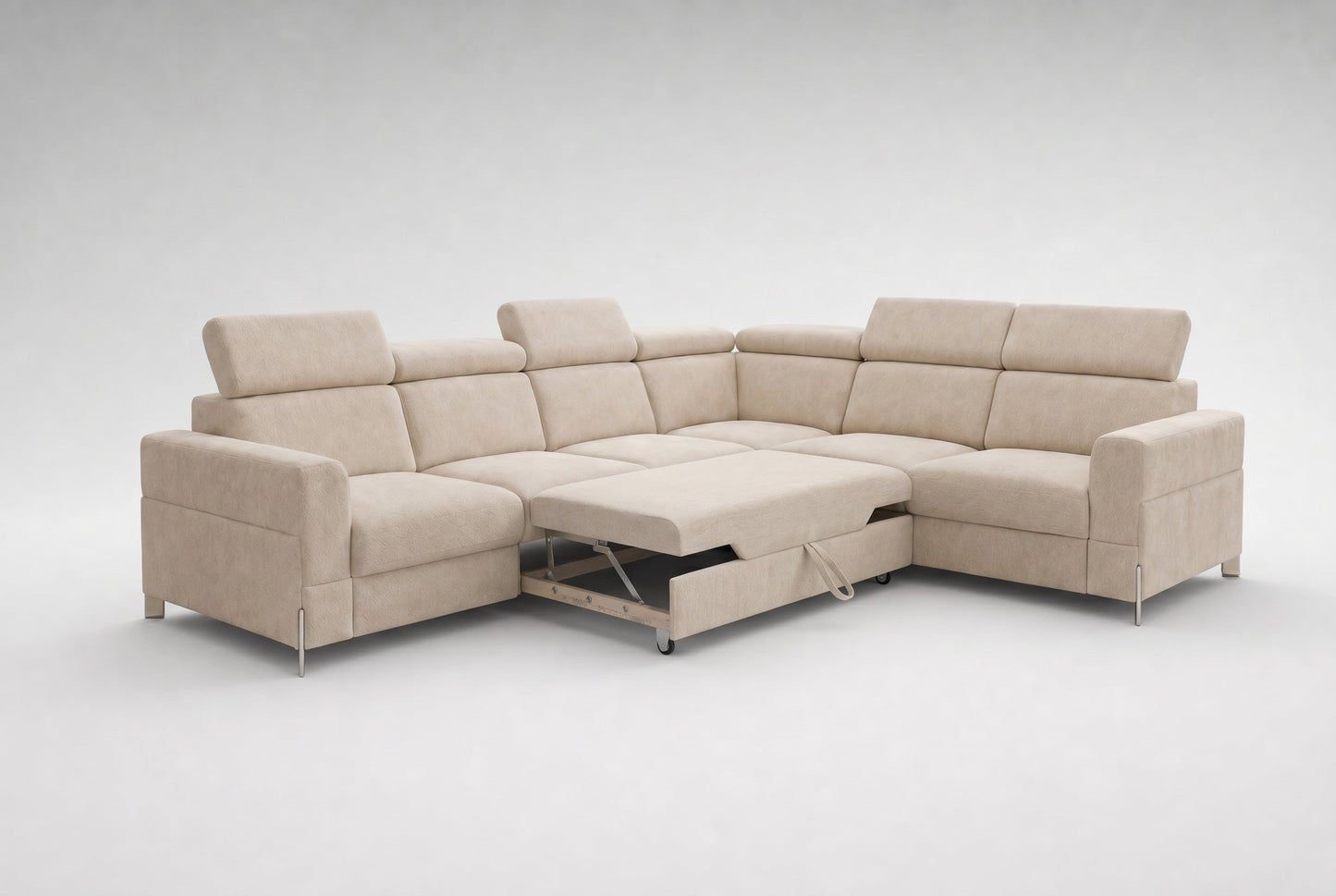 Canapé d'angle DENVER – Tissu Chenille