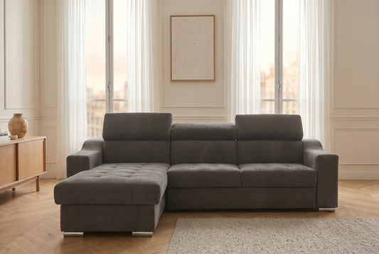 Canapé d'angle MAX – Tissu Chenille