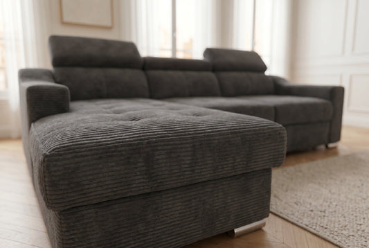 Canapé d'angle MAX – Tissu Chenille