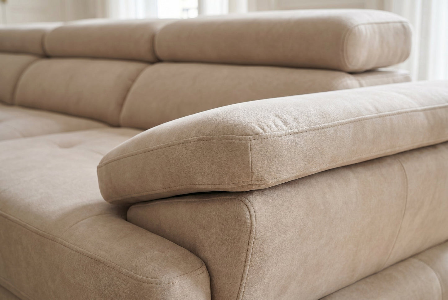 Canapé d'angle LUTON – Tissu Chenille