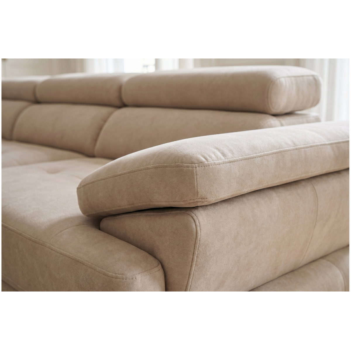 JULES — Canapé d'angle, tissu chenille