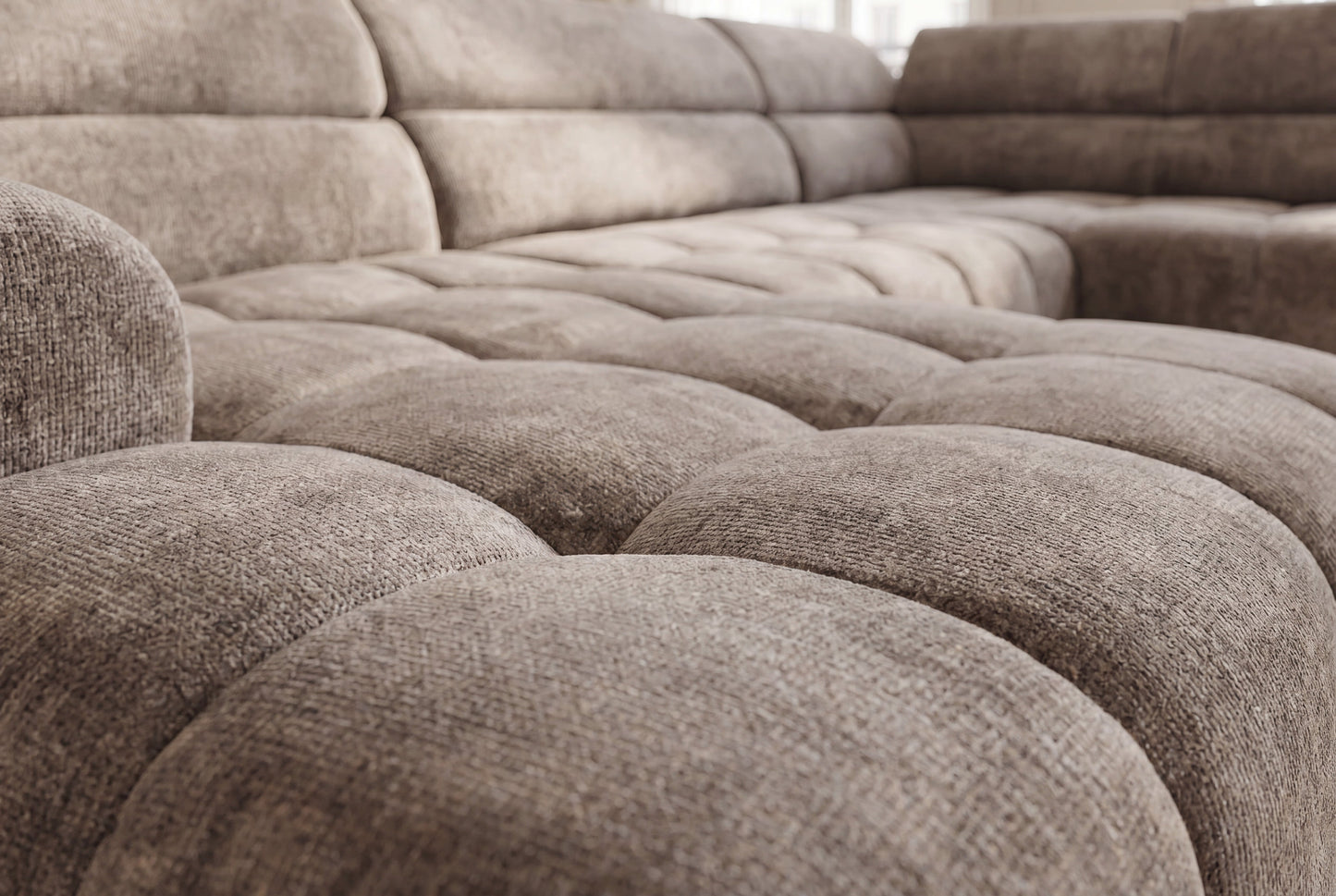 Canapé panoramique ZONDA – Tissu Chenille