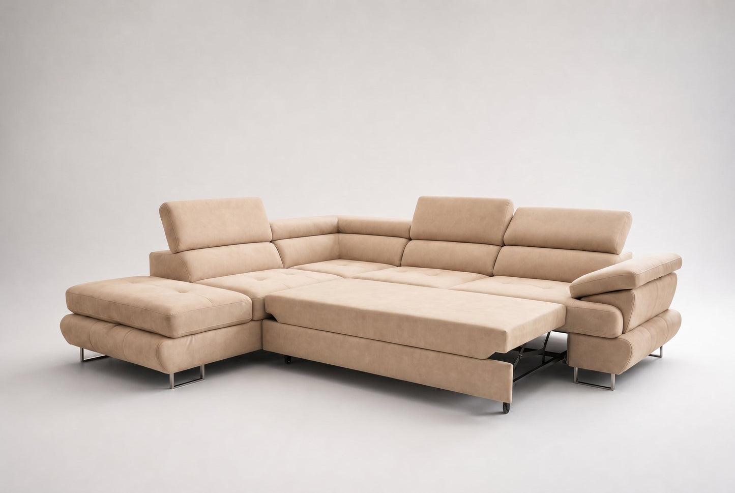 Canapé d'angle LUTON – Tissu Chenille
