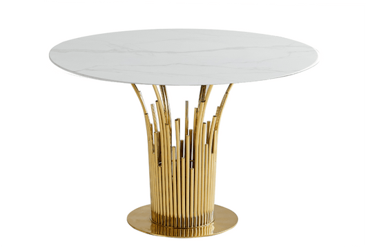 Table à manger ronde FLUTE Gold