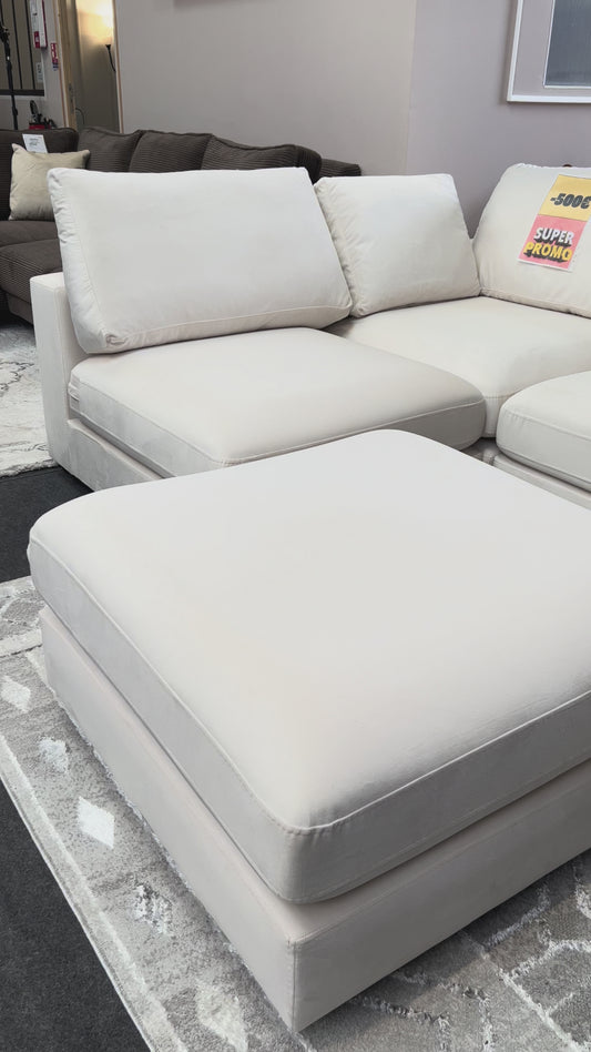 Canapé modulable Julia 4+1 en Velours