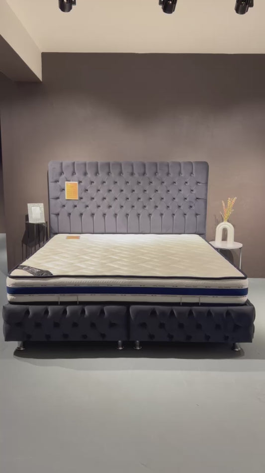LIT COFFRE Luna Gris Anthracite