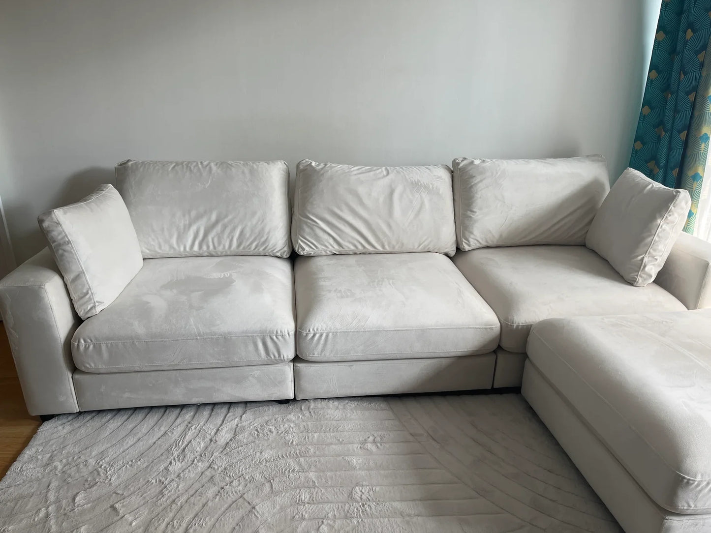 Canapé modulable Julia 3+1 en Velours