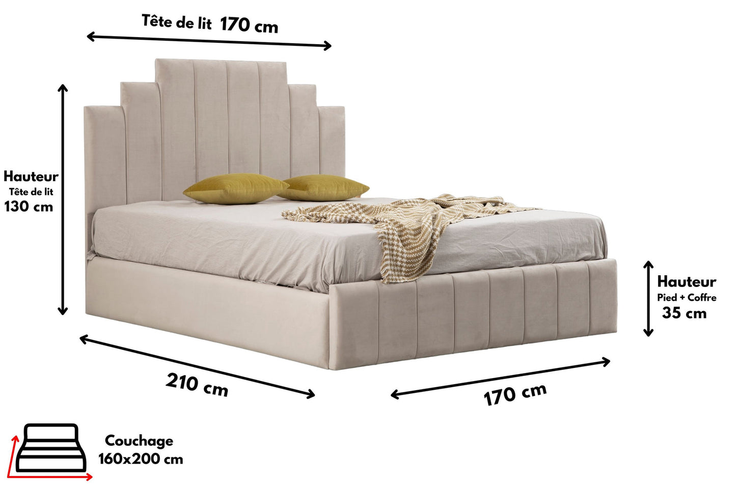 CADRE DE LIT NATURA BEIGE